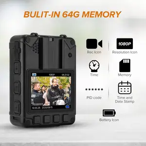Imported BOBLOV Body Camera Mini DMT204 HD 1080P IP65 Waterproof Security Police Camera Night Vision Small Co