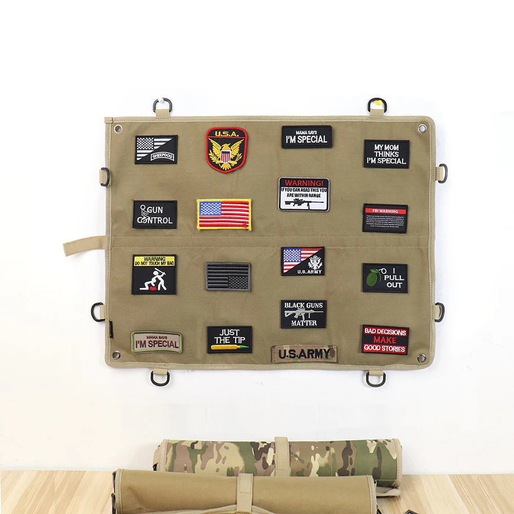 

Military Patches Storage Display Board Collection Armband Organizer Cloth Badge Poster Armor Background DIY Wall Hanging Decor