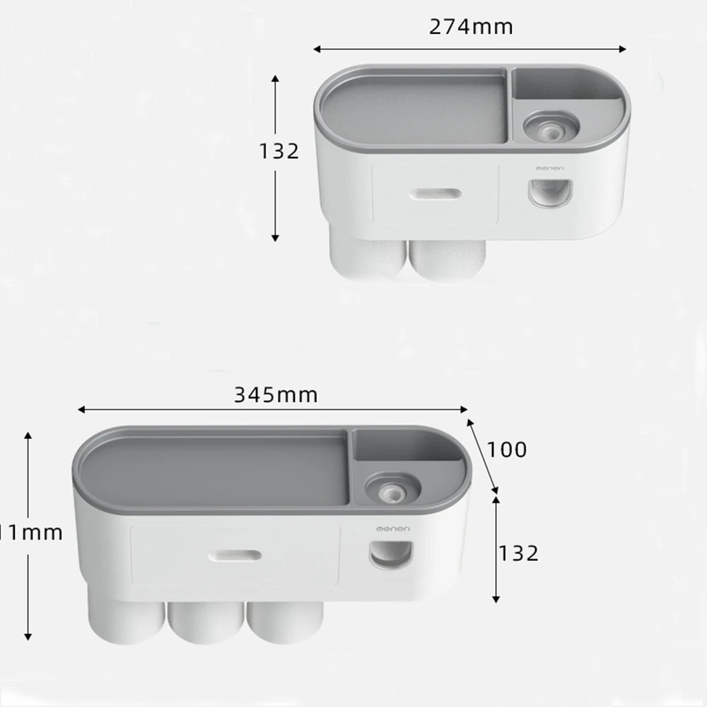 

Toothbrush Holder For Bathroom Multifunction Household Item Auto Toothpaste Squeezer Storage Shelves Bathroom Accessories No Pun