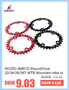 WUZEI односкоростная система узкая широкая цепь 104 BCD круглая 32T 34T 36T 38T для MTB 11s 10s 9s 1*11 коленчатая цепь кольцо