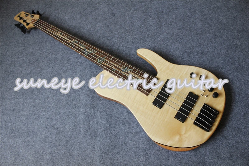 Пользовательские Электрические бас гитары 5 струнная голова через