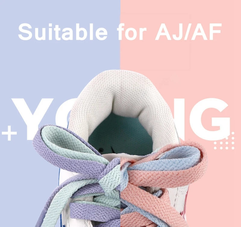 1 пара шнурков на плоской подошве для AJ/AF, Сникеры, белые туфли, шнурки для отдыха на открытом воздухе, женские и мужские шнурки, 4 цвета