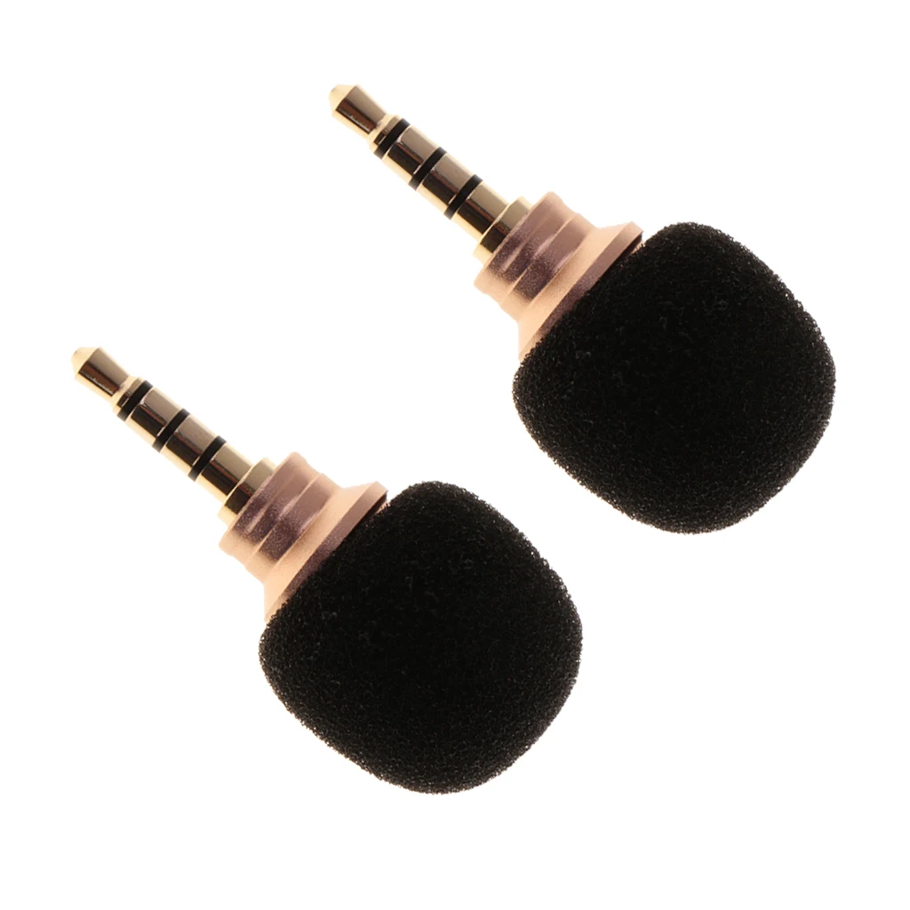 

NEW 2 Pcs Mini 3.5mm Microphone Omni-Directional Mic For Cellphone Smartphone iPad iPhone5 6s Mobile Phone Recording Portable