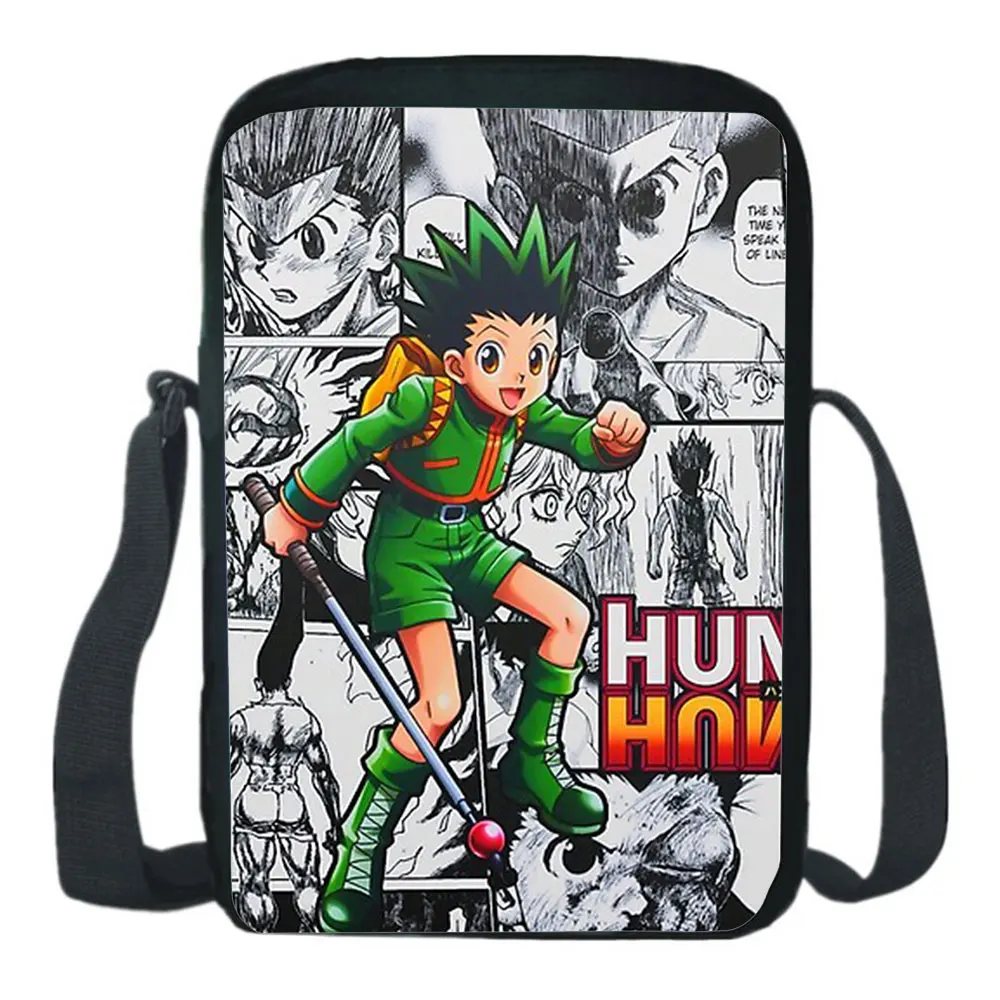 Anime Hunter X Hunter Messenger Bag Gon Freecss Killua Zoldyck Cosplay Men Cartoon Crossbody Bag Students Shoulder Bags