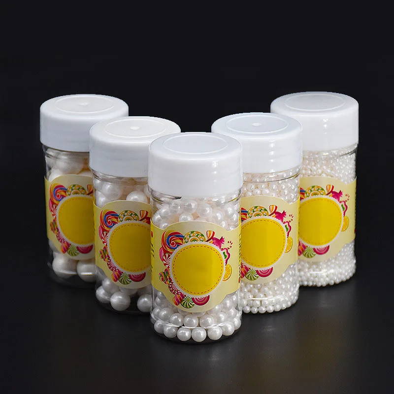 Белые съедобные сахарные жемчужины 85 г 7 мм оросительные белые капкейки