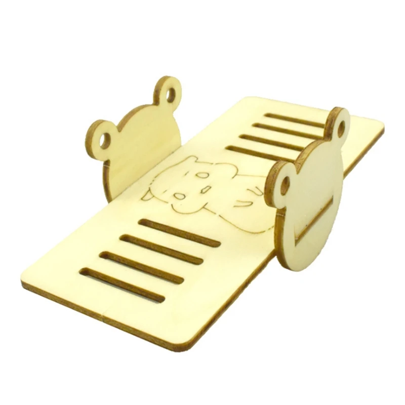

Hamster Maze Wooden Tube Tunnel Cage Seesaw House Swing Small Animals Pet Toys