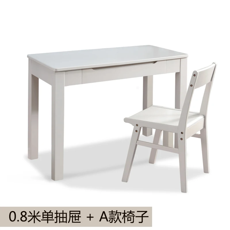 

Desk White Solid Wood Computer Desk Simple Modern Desk Home Student Desk Bedroom Bedside Small Table