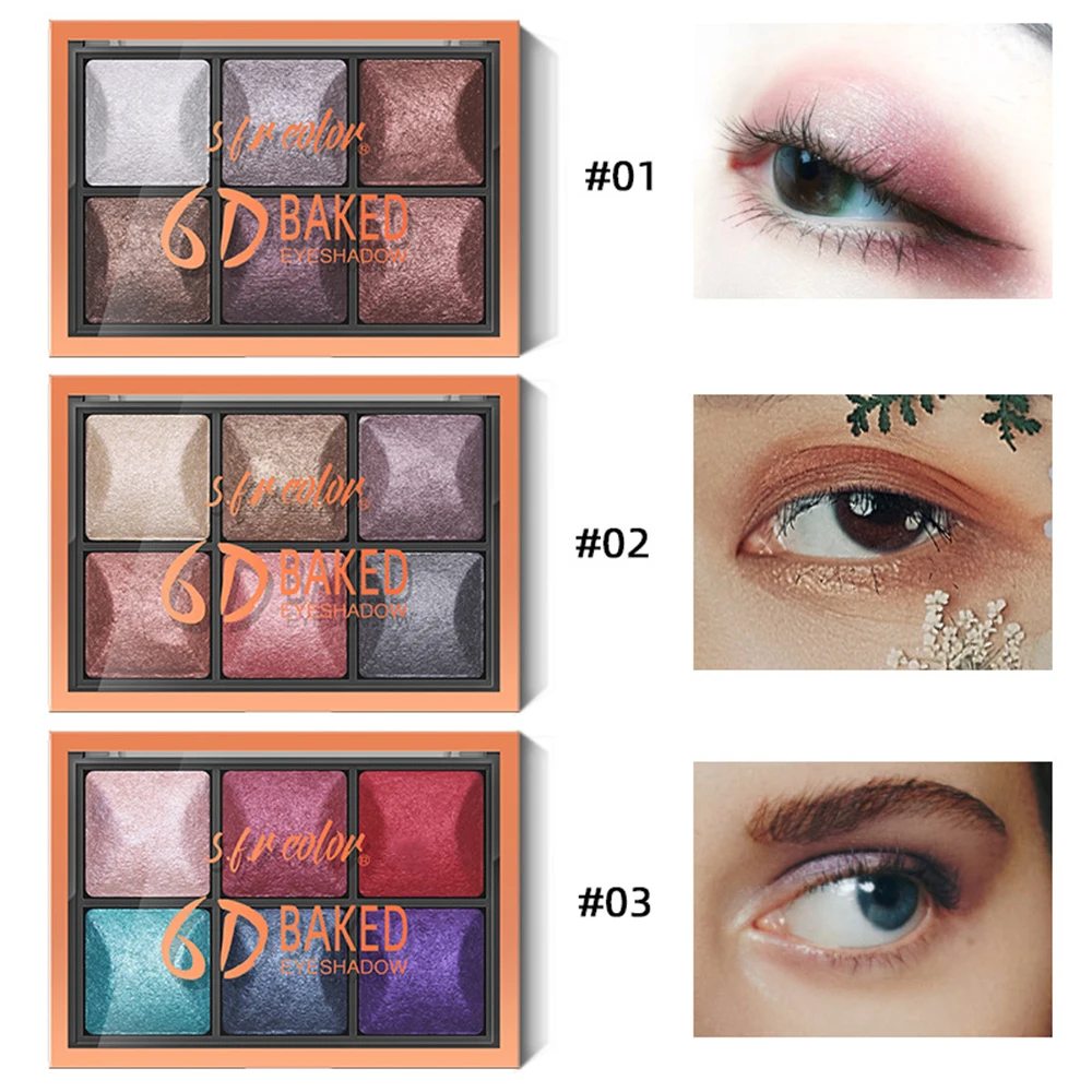 Givenone уникальная дуговая форма тени для век Палитра 6 цветов Тени Блеск матовый