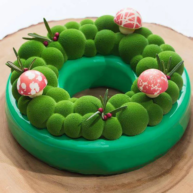 

SILIKOLOVE Round Cherry Bubble Cake Molds Silicone Mold Non-stick for Baking Brownie Chiffon Sponge Party Cakes