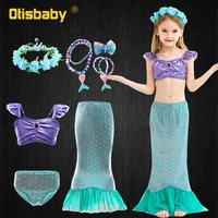 elegant girl little mermaid dress mini vest briefs birthday party girls beach ariel princess clothing set holiday kids gowns