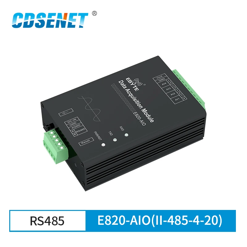 E820-AIO(II-485-4-20) RS485 аналогового сигнала модуль сбора Modbus RTU 4-20mA 4 канала Беспроводной приемопередатчик данных RF модуль