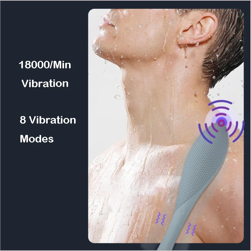 Электрическая силиконовая щетка для ванны ультразвуковая вибрационная