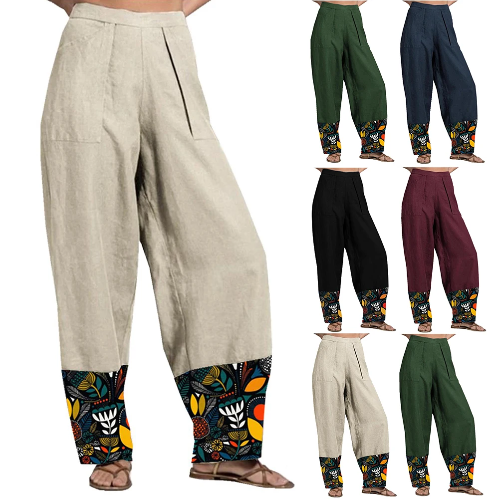 

Elastic Drawstring Pant Waist Wide Leg Loose Trousers Bottoms Casual Pants Autumn Winter Trouser Womens Clothing