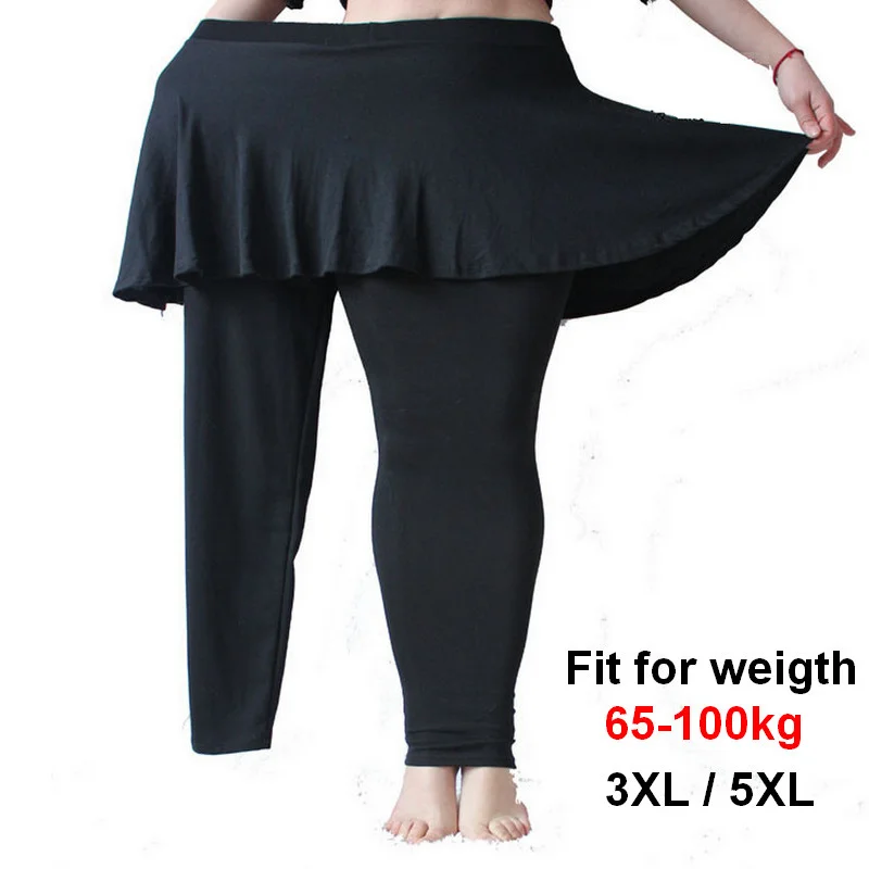 Женские ботинки размера плюс Леггинсы с юбкой хлопковый комплект одежды