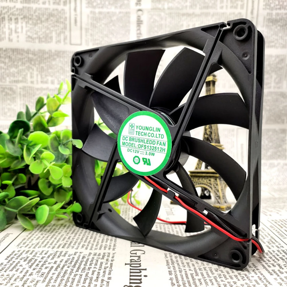 DFS132512H DFB13512H бесшумный 135 Вентилятор охлаждения шасси DC 12 В 3 Вт 2600 а 13525 об/мин 135*25