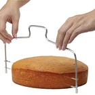 1 шт. двухстрочный Регулируемый слайсер из нержавеющей стали для вырезания торта устройство для резки торта слайсер для торта сделай сам жаростойкая кухонная утварь для готовки