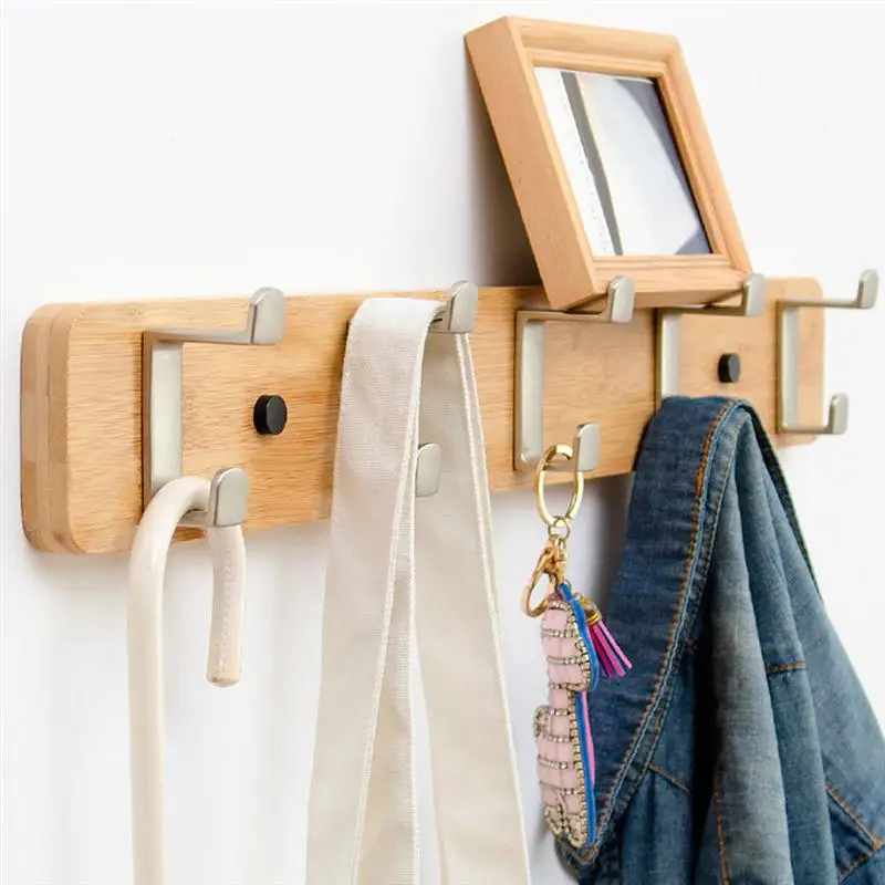 Настенная вешалка для пальто 1 комплект крючок одежды деревянный шляпы спальни
