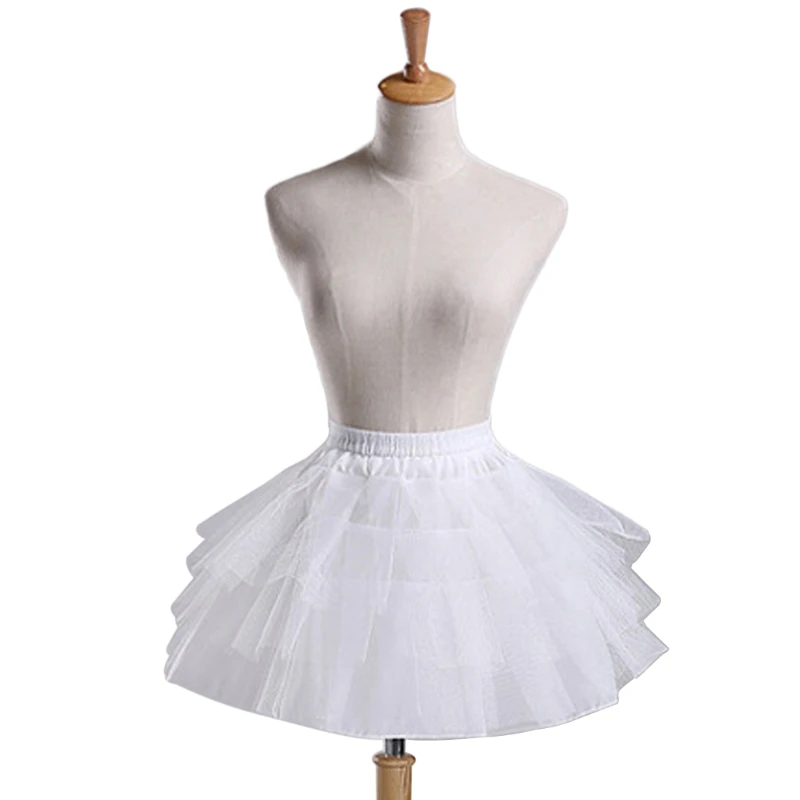 

Women Girls Vintage Multilayer Pleated Petticoat Ballet Bubble Short Tutu Skirt
