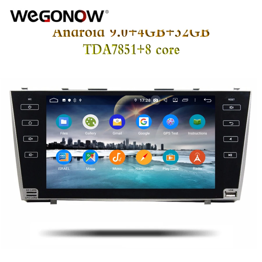 Автомобильный мультимедийный плеер IPS 9 дюймов Android 0 4 Гб ОЗУ Wi Fi RDS радио GPS Glonass