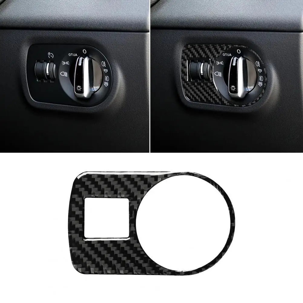 

50% Hot Sales Carbon Fiber Headlight Switch Trim Anti-scratch Headlight Button Frame Cover for Audi TT 8N 8J MK123 TTRS 08-14 Ri