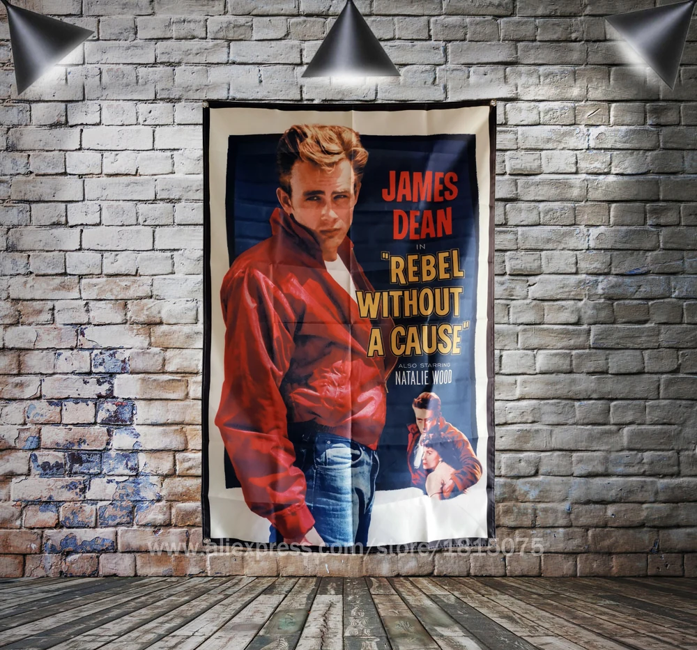 Плакат James Dean флаг баннер фильм мультфильм украшение дома висящий 4 втулки в углах