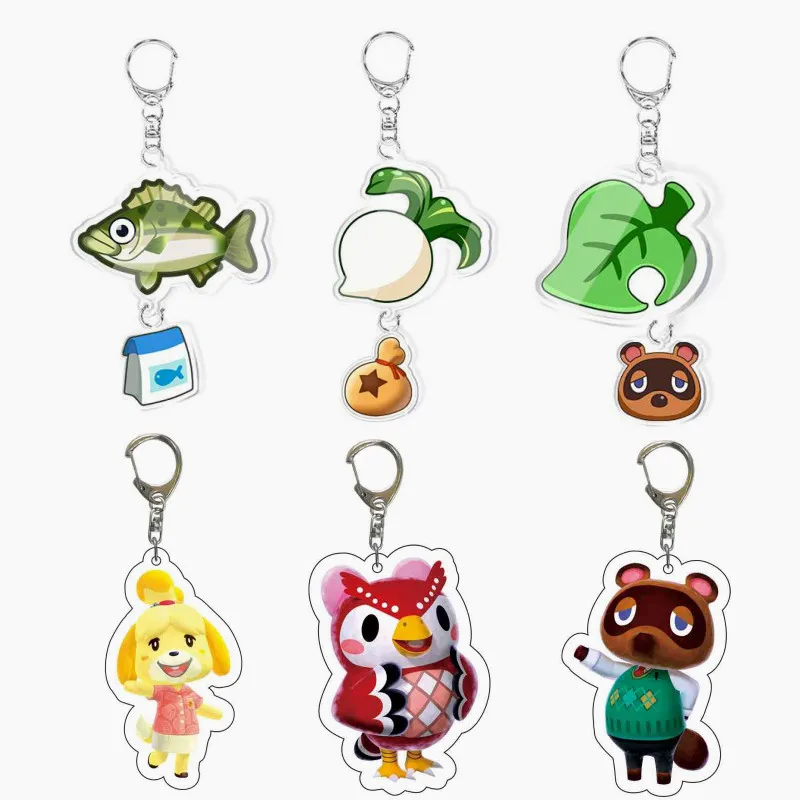 

Animal Crossing。 Bass Turnip Acrylic Key Chain Animal Sen Friends Club Peripheral Animal Sen Schoolbag Small Pendant Pendant