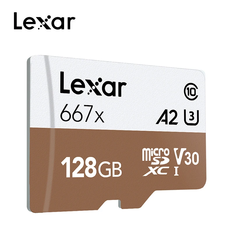 Lexar профессиональная карта памяти до 100 МБ/с. микро SD карты 667x C10 256 ГБ TF карта 128 ГБ Бесплатный адаптер для беспилотная спортивная видеокамера