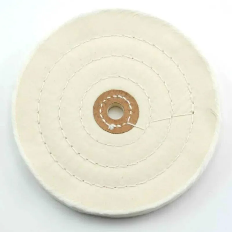 

4/6 inch cotton cloth polishing wheel cloth polishing wheel arbor buffer mirror polishing white round wheel 50 layer grind