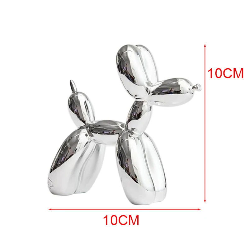 8 цветов полимерный Блестящий воздушный шар в форме собаки статуэтка