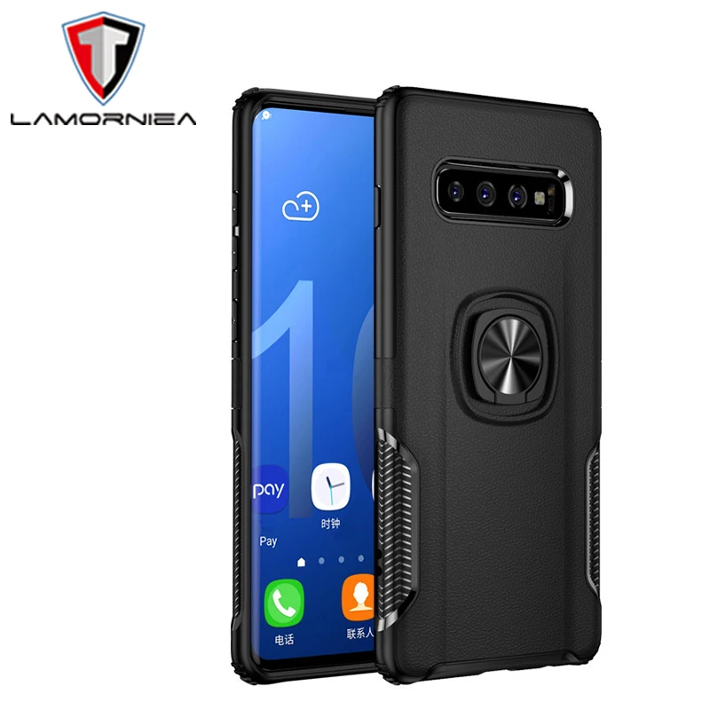 Lamorniea для samsung Galaxy S10 чехол металлическое кольцо автомобильная подставка силиконовый чехол для телефона samsung Galaxy S10 S8 S9 Plus S10E Note 8 9