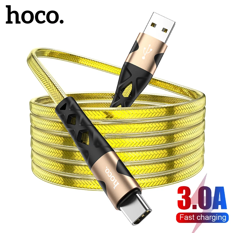 

HOCO usb c cable type c cable Fast Charging Data Cord Jelly Braided Charger usb cable c For Samsung s21 s20 A51 xiaomi mi redmi