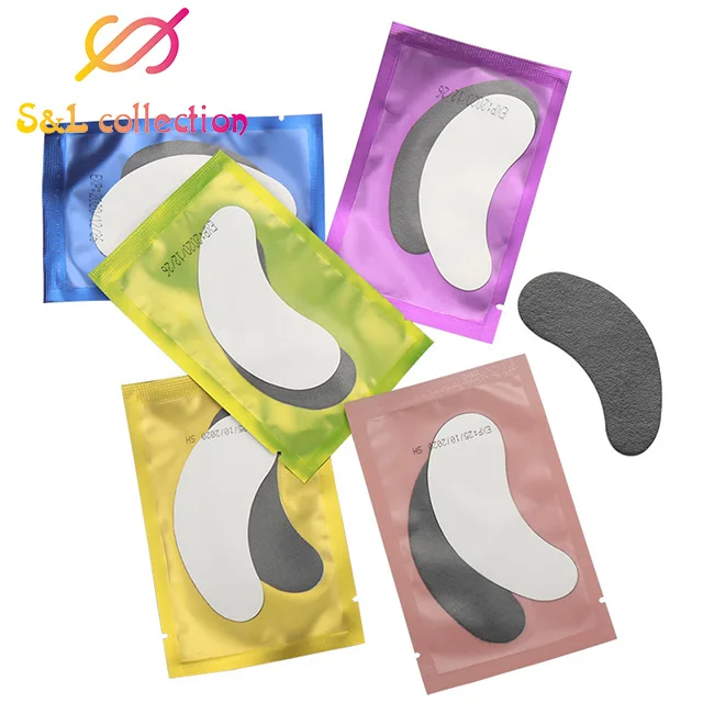 50 пар черной Пленкой Глаза гелевые подушечки для клей наращивания ресниц