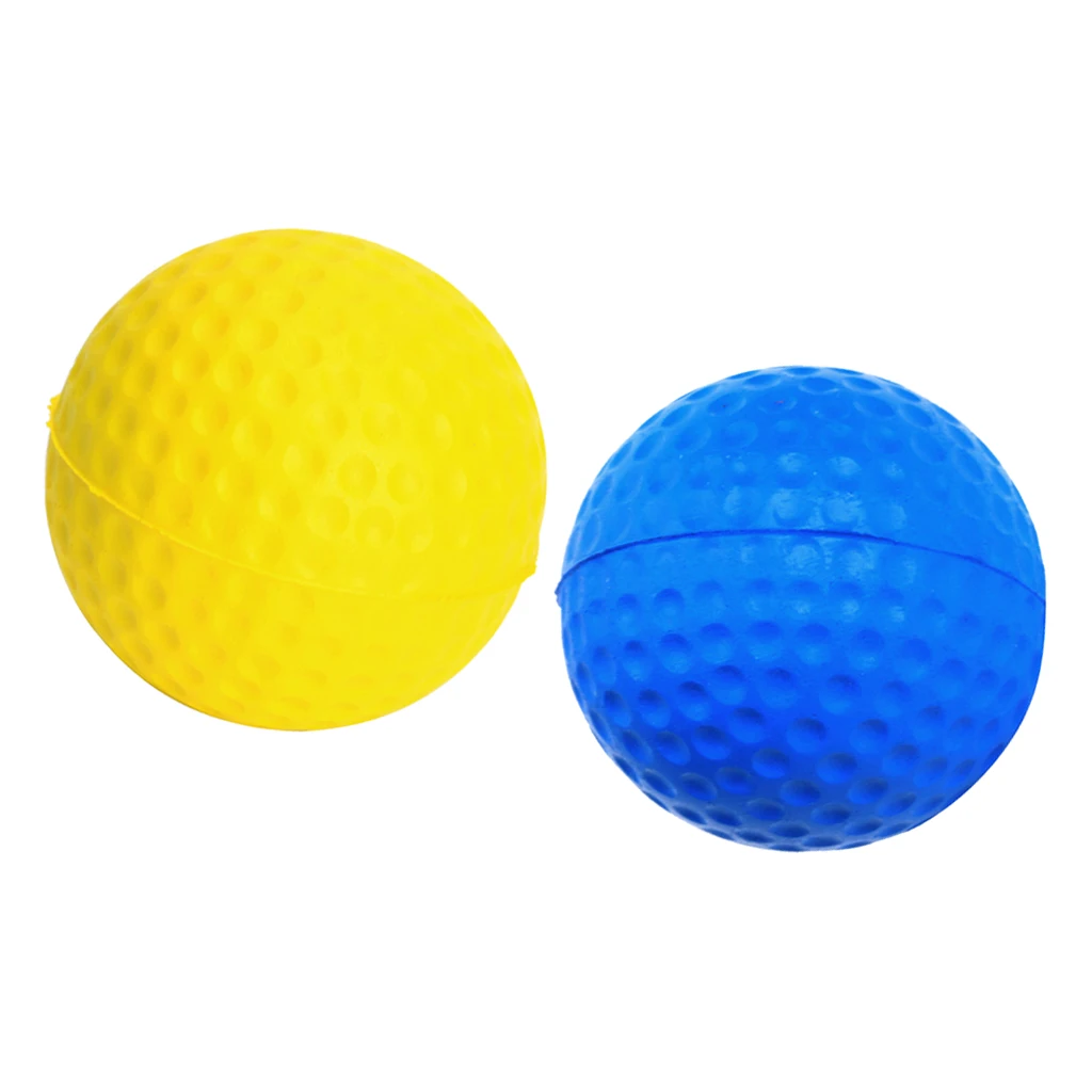 PU мяч для гольфа Обучающие приспособления для игры в гольф мягкие пенные шарики мяч-желтый и синий