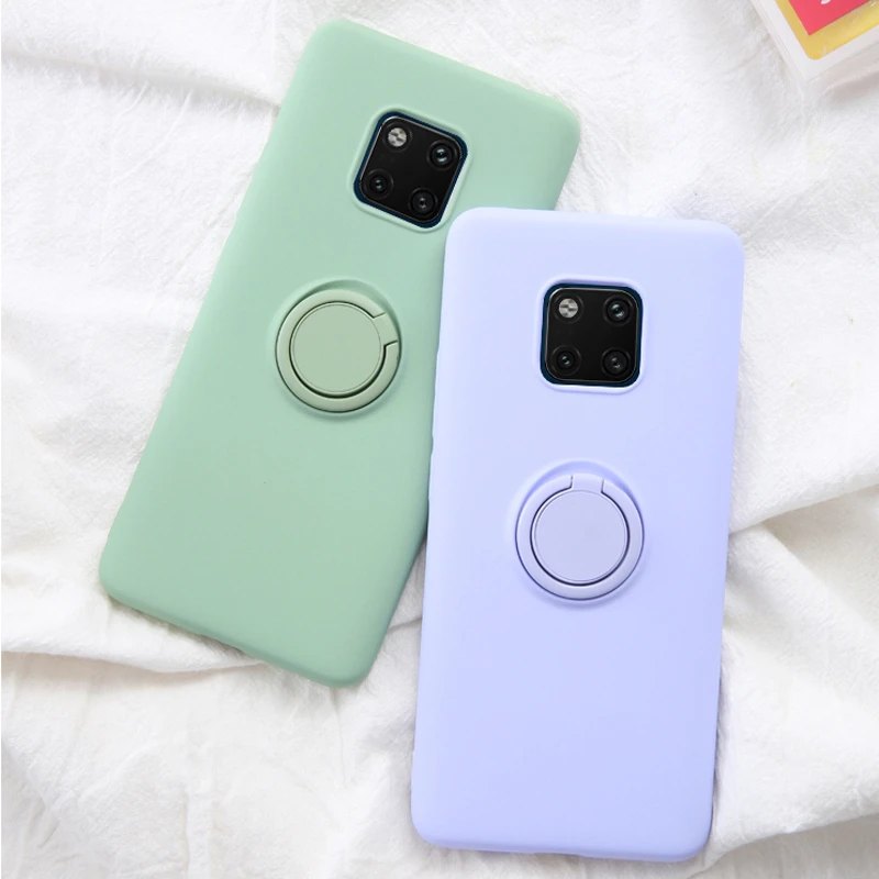 Мягкий силиконовый чехол, чехол для huawei mate 20 Pro Lite mate 30 Pro P20 P30, кольцо-держатель, силиконовый чехол для huawei mate 20 Pro, чехол s