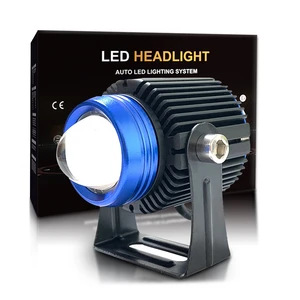 Electric Headlights LED Motorcycle Spotlights Yellow And White Laser Headlights Highlight Small Steel Cannon
