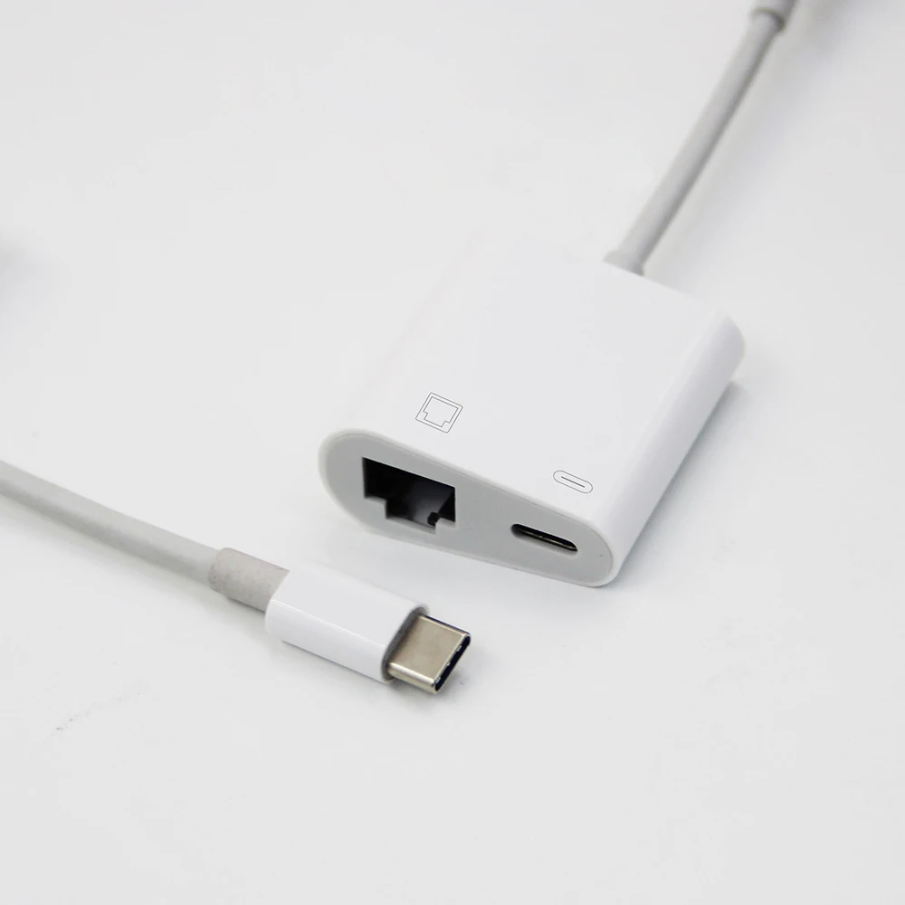 OTG Ethernet USB Adapter For C to RJ45 LAN Wired Network 100mbs Converter for type c port mobile phone | Мобильные телефоны и