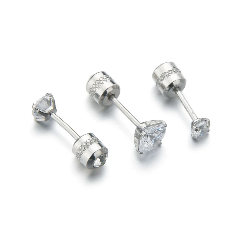 Серьги гвоздики из нержавеющей стали 316L для мужчин и женщин украшения пирсинга