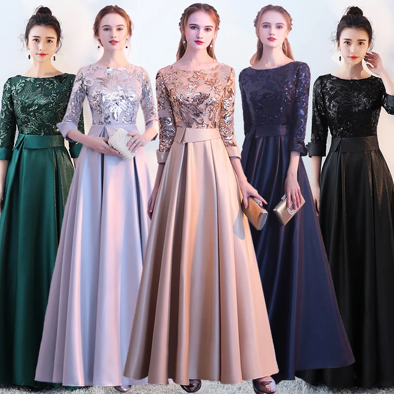 Халат De Soiree 2021 новый элегантный блесток Золотое вечернее платье Vestido de festa для