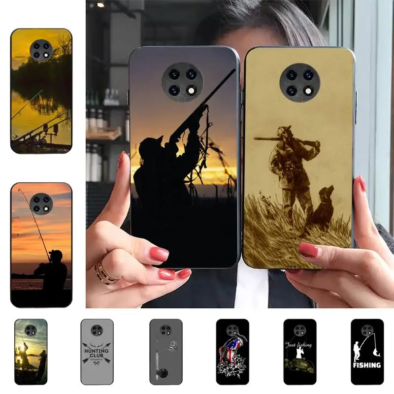 

Hunting animal and fishing man Phone Case For Redmi 9 5 S2 K30pro Silicone Fundas for Redmi 8 7 7A note 5 5A Capa