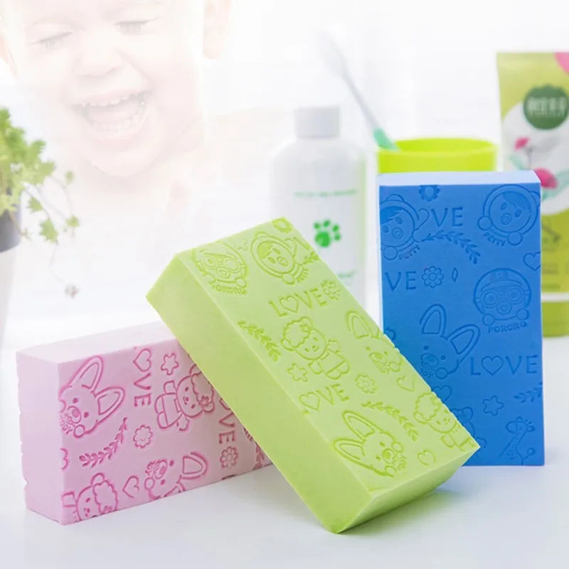 

New cartoon bathing sponge, high-density and printing, children's rub-free bath towel, household bath, rub ash