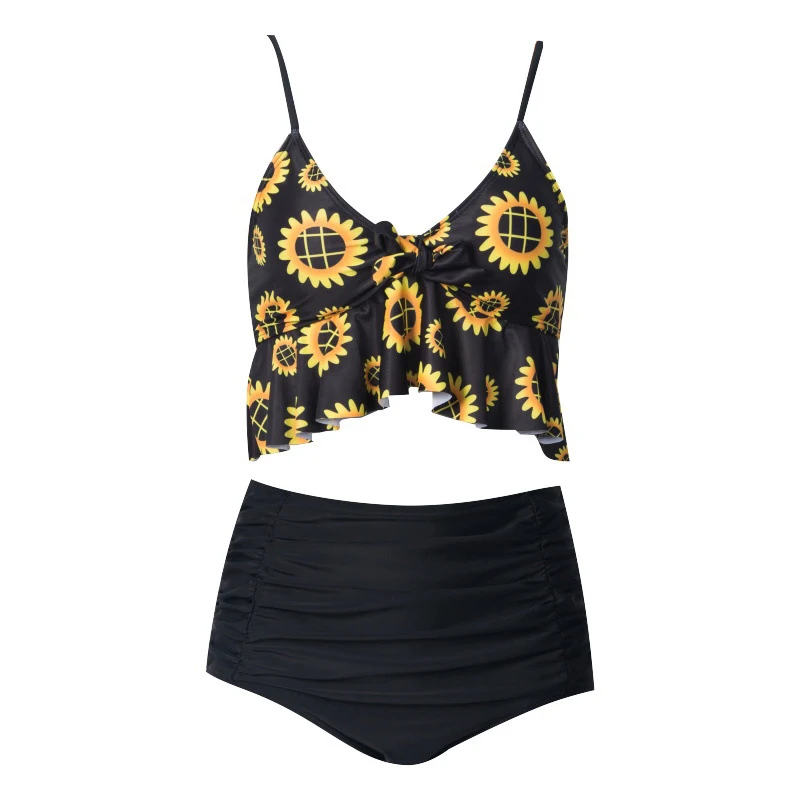 

Swimwear Women Bikini 2021 Mujer High Waist Swimsuits Ruffles Bikinis Swimming Suit for Womens Push Up Bathing Suits Biquini