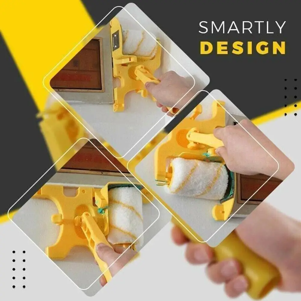 

Clean-Cut Paint Edger Roller Brush Multifunctional Paint Roller Edger Clean-Cut Set Wall Paint Roller Painting Brush Brush O9R9