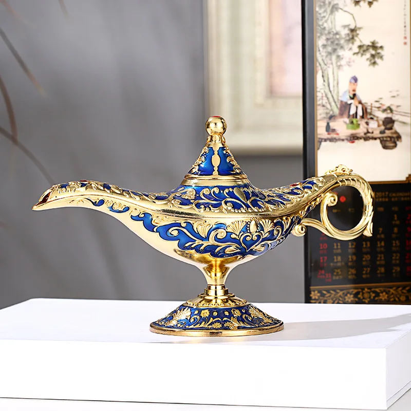 

Aladdin Lamp Arab Mythology One Thousand and One Nights Retro Wishing Oil Lamp Tea Pot Retro Home Decoration Collection Souvenir