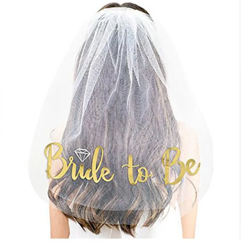 Поставки розовое золото блеск невесты чтобы быть вуалью для свадебного душа