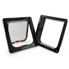 Откидная дверь для собак и кошек, 4-ходовой замок, охранная откидная дверь для домашних питомцев, пластиковые небольшие ворота для собак