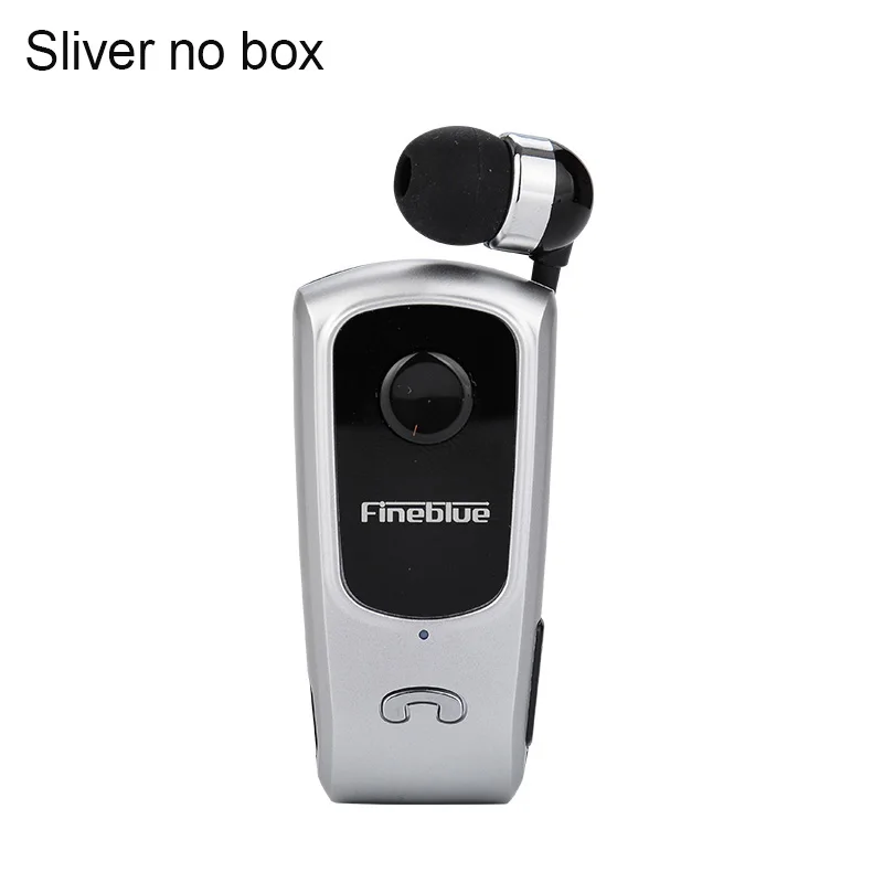 Sliver no box FineBlue F920 выдвижные мини беспроводные Bluetooth наушники звонки напоминают вибрацию износа клип спортивные наушники для бега - Цвет: Sliver no box