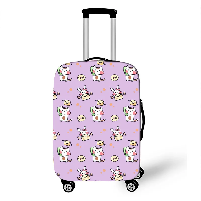 12 Kawaii Animal Women Luggage Case Protective Cover Waterproof Thicken Elastic Suitcase Case Apply 18-32 Inch Travel Accessories - Цвет: 12