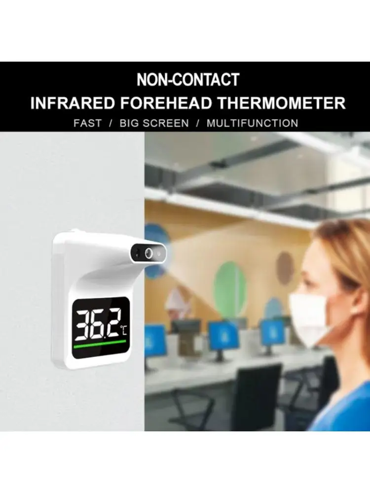 

Wall Mounted Infrared Forehead Thermometer Automatic Non-Contact Fever Alarm K3