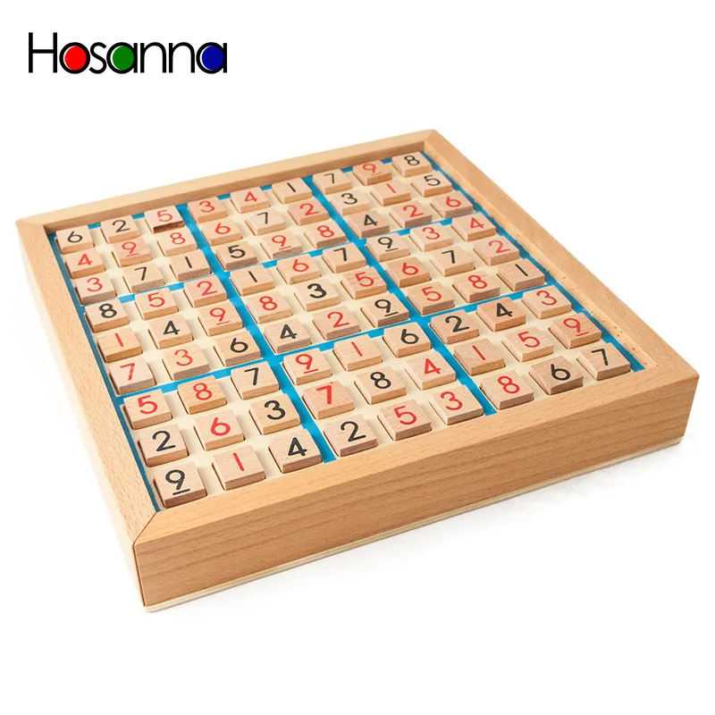 Детская Деревянная шахматная головоломка Sudoku игровая доска для взрослых