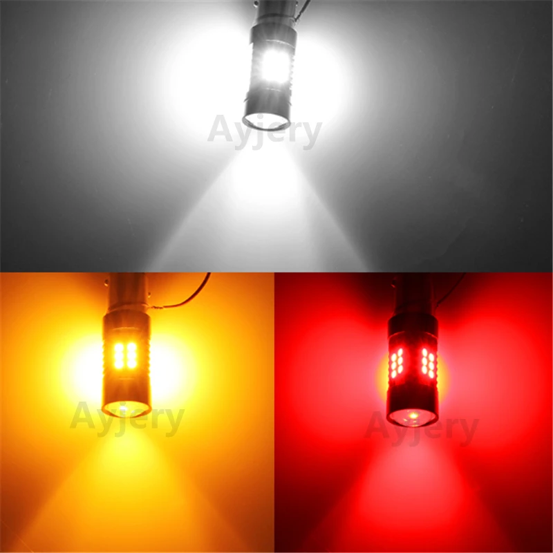 AYJERY 2 шт. 1156 BA15S P21W светодиодный 1157 BAY15D P21/5W ная лампа 3030 21 SMD Автомобильные лампы